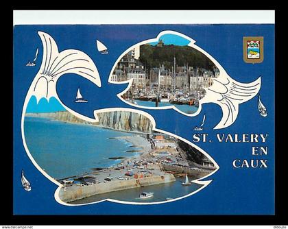 76 - Saint Valery en Caux - Multivues - Blasons - Flamme Postale de Saint Valery en Caux - CPM - Voir Scans Recto-Verso