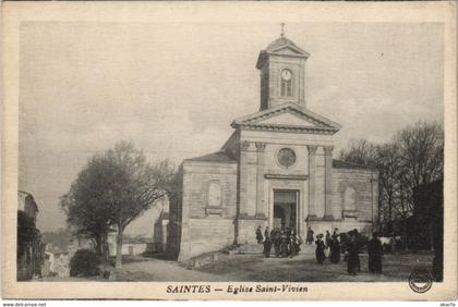 CPA SAINTES-Église St-Vivien (45478)