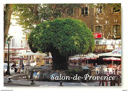 13 - Salon de Provence - La Fontaine moussue et la Place Crousillat - Flamme Postale de Salon de Provence - CPM - Voir S