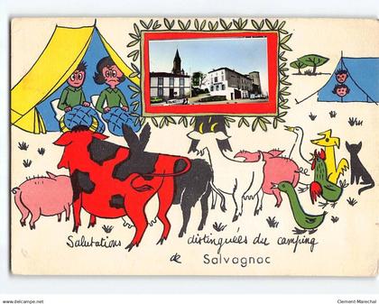 SALVAGNAC : Carte Souvenir - état