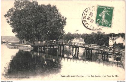 CPA Carte Postale  France Samois-sur-Seine Le Bas Samois Pont de l'Ile VM86754