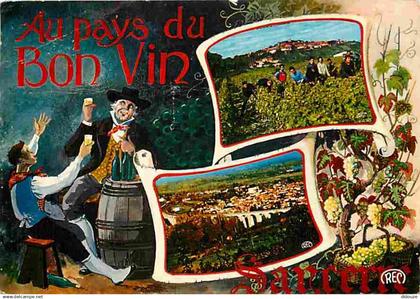 18 - Sancerre - Au Pays du bon vin - Multivues - Vendanges - Vignobles - Vignes - Flamme Postale de Sancerre - CPM - Voi