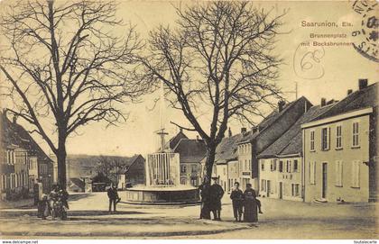 CPA 67 SARRE UNION  SAARUNION BRUNNENPLATZ MIT BOCKSBRUNNEN 1911