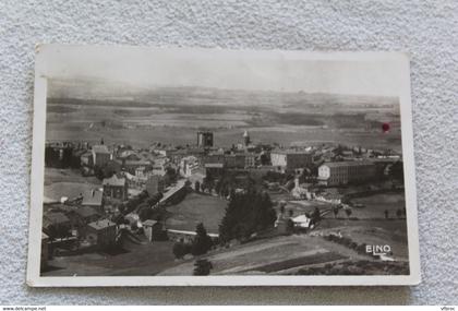 Cpsm, Saugues, vue générale prise de la route du Puy, haute Loire 43