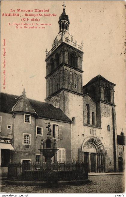 CPA SAULIEU - Basilique St-Andoche (115884)