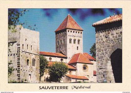 Sauveterre-de-Béarn - Sauveterre Médiéval - La Tour Monréal, l'Eglise et le Pont de la Légende