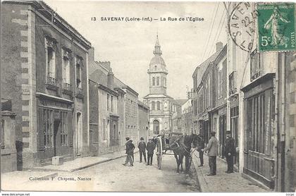 CPA Savenay La rue de l'Eglise