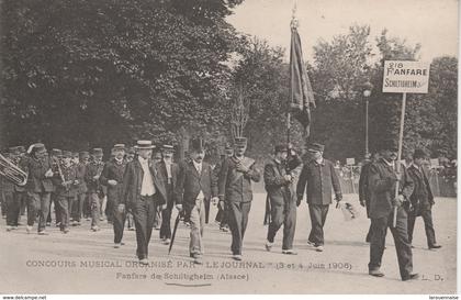 67 - SCHILTIGHEIM - Concours Musical organisé par le Journal Fanfare de Schiltigheim