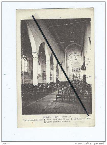 CPA  - Seclin  -  Eglise (interieur )