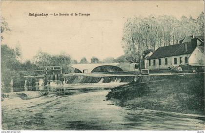 CPA SEIGNELAY Le Serein et le Tissage (49121)