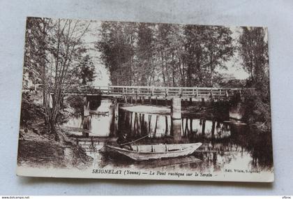 Seignelay, le pont rustique sur le Serein, Yonne 89