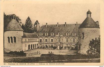 21 - Semur - Environs de Semur - Château de Bussy Rabutin - Correspondance - CPA - Superbe Oblitération ronde de 1952 -