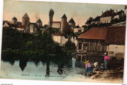 CPA SEMUR - Vue sur l'Armacon et le Donjon (176121)