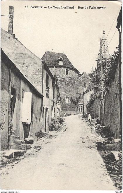 Semur - La Tour Lorillard - Rue de l'Abreuvoir