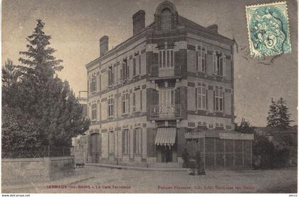 Carte POSTALE Ancienne de   SERMAIZE les BAINS -  - Café Terminus