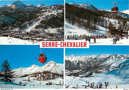 05 - Serre Chevalier - Chantemerle - Multivues - Hiver - Neige - Skieurs - CPM - Voir Scans Recto-Verso