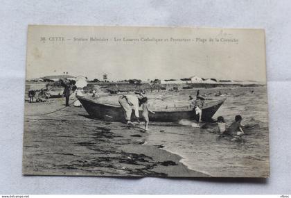 Sète, Cette, les Lazarets catholique et protestant, plage de la corniche, Hérault 34