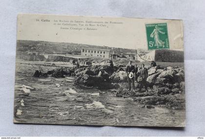 Sète, Cette, les rochers du Lazaret, établissements des protestants, Hérault 34