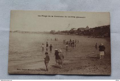 Sète, la plage de la Corniche de Cette, Hérault 34