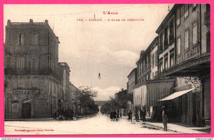 Sigean - Avenue de Perpignan - Coiffeur - Pharmacie - Animée - Phototypie LABOUCHE Frères