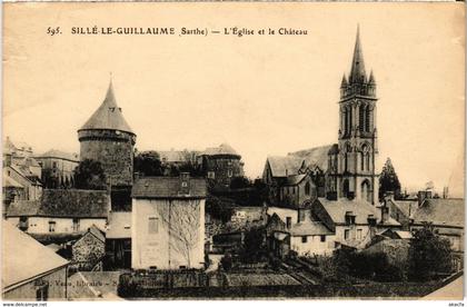 CPA Sillé Le-Guillaume - L'Église et le Chateau (112463)