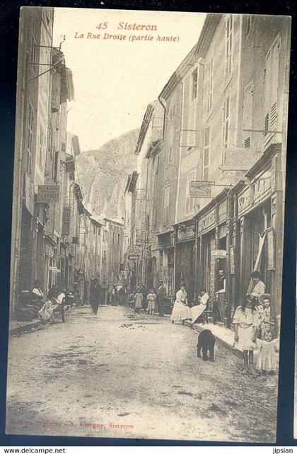 cpa du  04 Sisteron la rue droite -- partie haute    FEV22-51