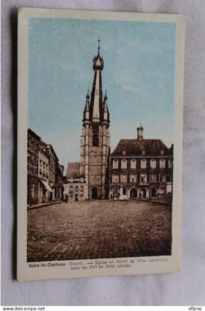 Solre le Château, église et hôtel de ville, Nord 59