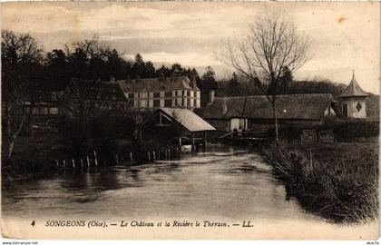 CPA Songeons Le Chateau Riviere le Thérain (1187546)