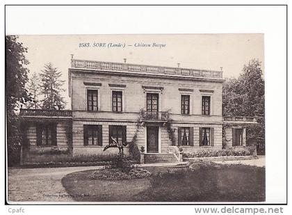 carte 1910 SORE / CHATEAU BACQUE