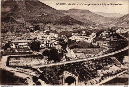 CPA Sospel- vue generale , Ligne Nice Coni FRANCE (1004749)