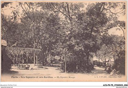 AJSP9-75-0814 - PARIS - ses squares et ses jardins - square monge