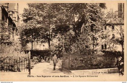 CPA PARIS Ses Squares et ses Jardins. 3. Square St-LAURENT (577578)