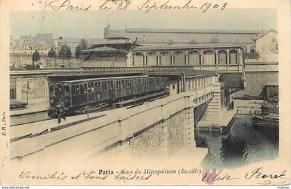 - dpts div.- ref-VV601- paris - gare du metropolitain - bastille - gares - metro - metros -