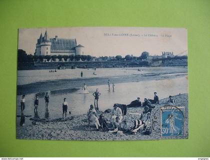 CPA   Sully sur Loire   Le Chateau  la Plage    1926