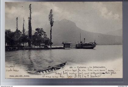 74 - Talloires - le débarcadère - Voyagé - Dos non divisé