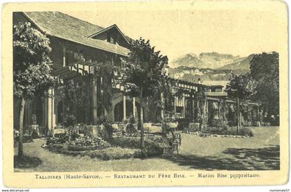 CPA TALLOIRES - Restaurant du Père Bise - Marius Bise propriétaire