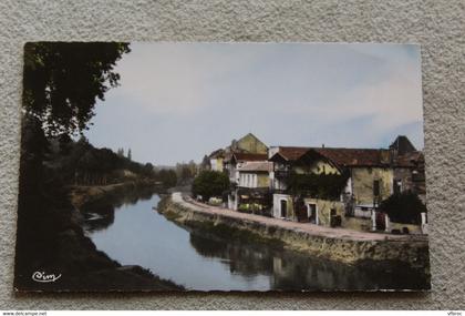 Cpsm, Tartas, vue sur la Midouze, Landes 40