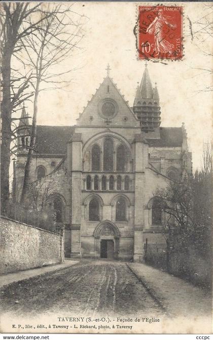 CPA Taverny Façade de l'Eglise