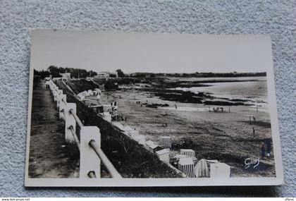 Cpsm, Tharon plage, panorama de la plage, Loire atlantique 44