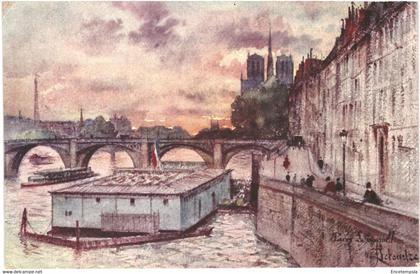 CPA Carte Postale publicitaire  France-Paris Illustration de la Seine et ses bords 1904 VM46988