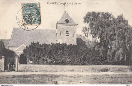 Thoiry 78 - Eglise - Oblitération Thoiry 1904