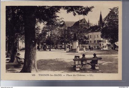 74 - Thonon-les-Bains - Place du château - Non voyagé - Dos divisé