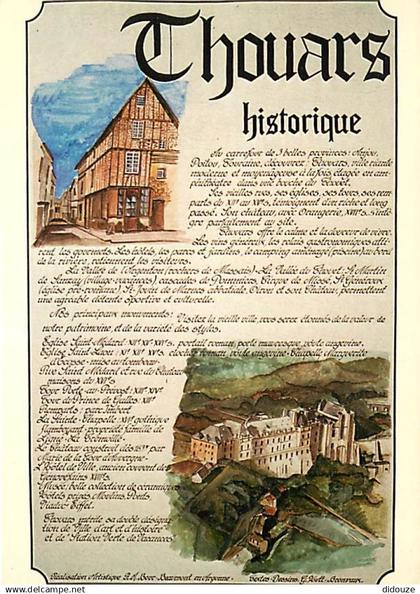 79 - Thouars - Thouars Historique - Cette carte postale est tirée du tableau touristique réalisé par les R.A. Bour - Car