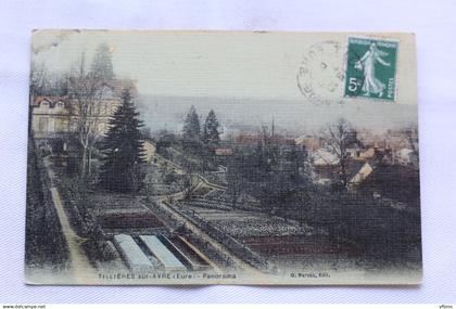 Cpa 1908, Tillières sur Avre, panorama, Eure 27