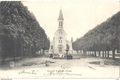 CPA Torcy Place de l'Eglise