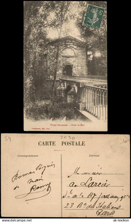 CPA Toul Toul Toul illustré Porte de Metz 1910