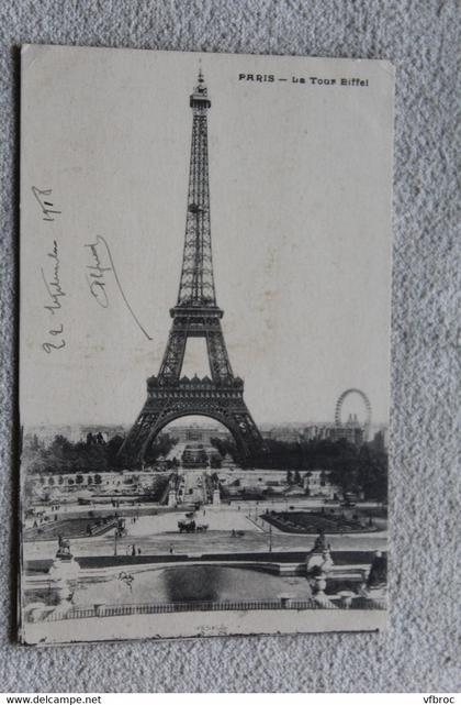 B720, Cpa 1918, la tour Eiffel, Paris 75