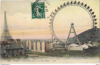 Paris - La Grande Roue et la Tour Eiffel