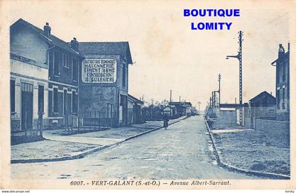 93 Vert Galant Tremblay en France CPA avenue Albert Sarraut pub Garnieri maçonnerie , vélo cycliste