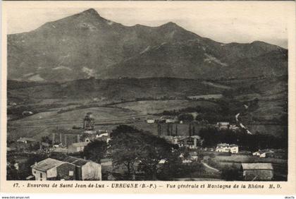 CPA URRUGNE Vue Generale et Montagne de la Rhune (1142812)